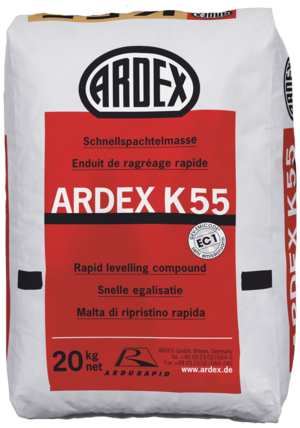 Ļoti ātri žūstošs pašnivelējošais grīdām ARDEX K55